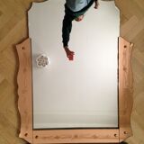 Pink facets and edges beveled 105x77cm mirror