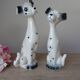 Couple of romantic Dalmatian figurines in ceramic – 1970s