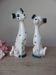 Couple of romantic Dalmatian figurines in ceramic – 1970s