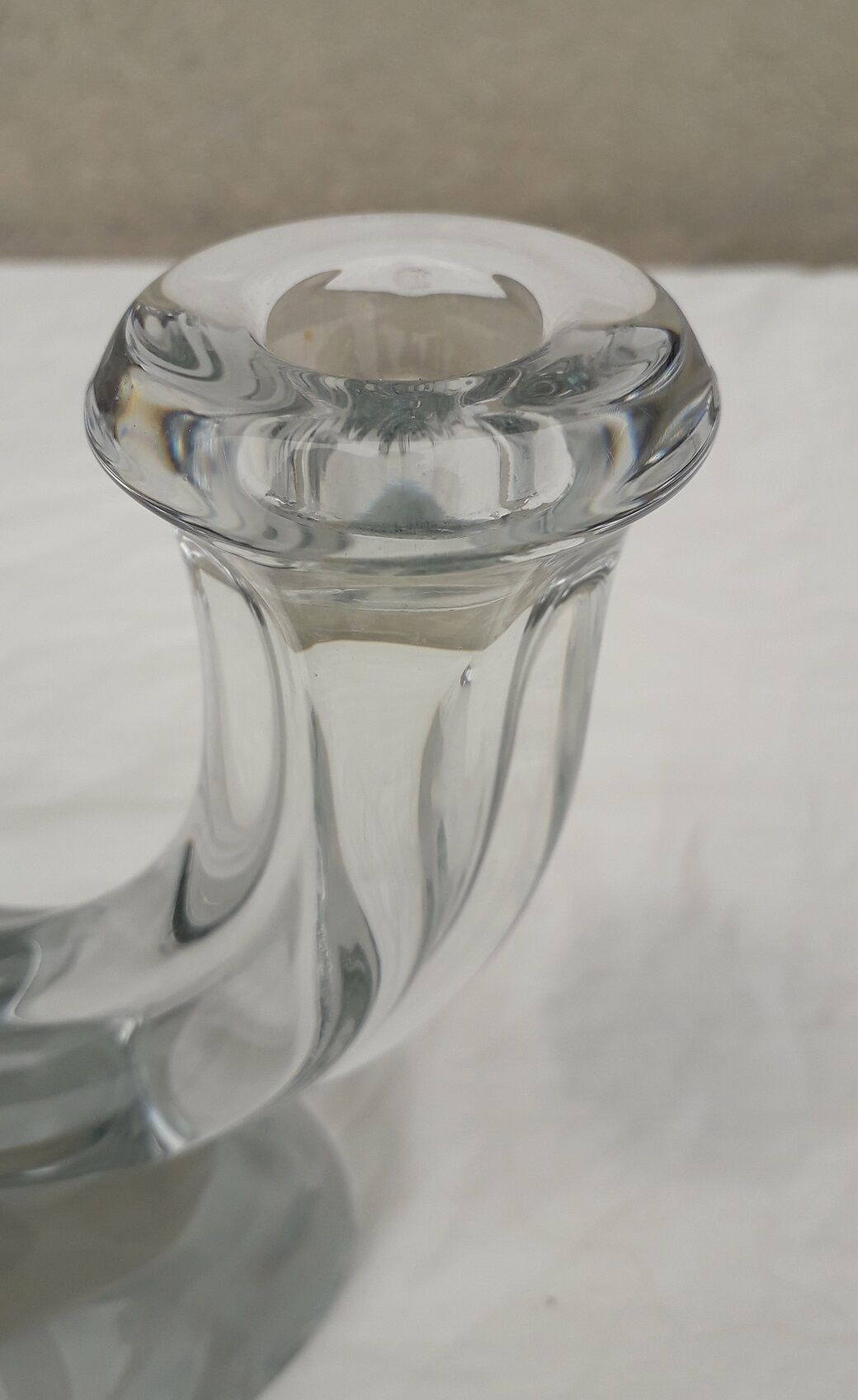 Paire de bougeoirs cristal