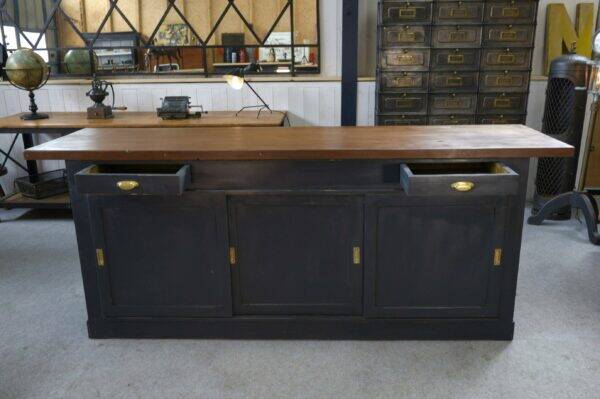 1950s pine sliding door counter