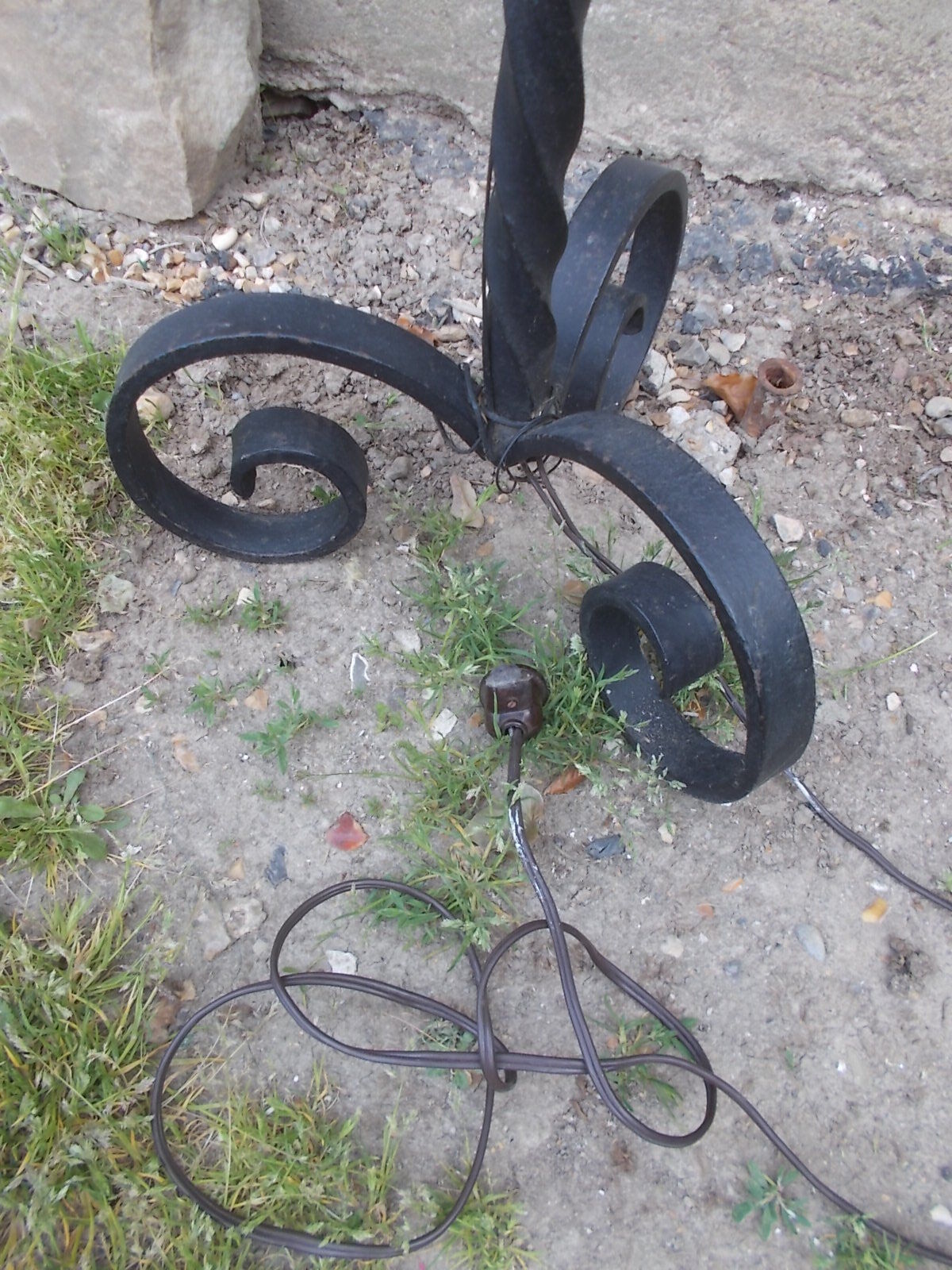 Wrought iron lamppost