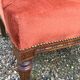 Fauteuil velours terracota