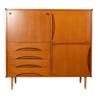 Vintage highboard 1960s wooden sideboard italian design