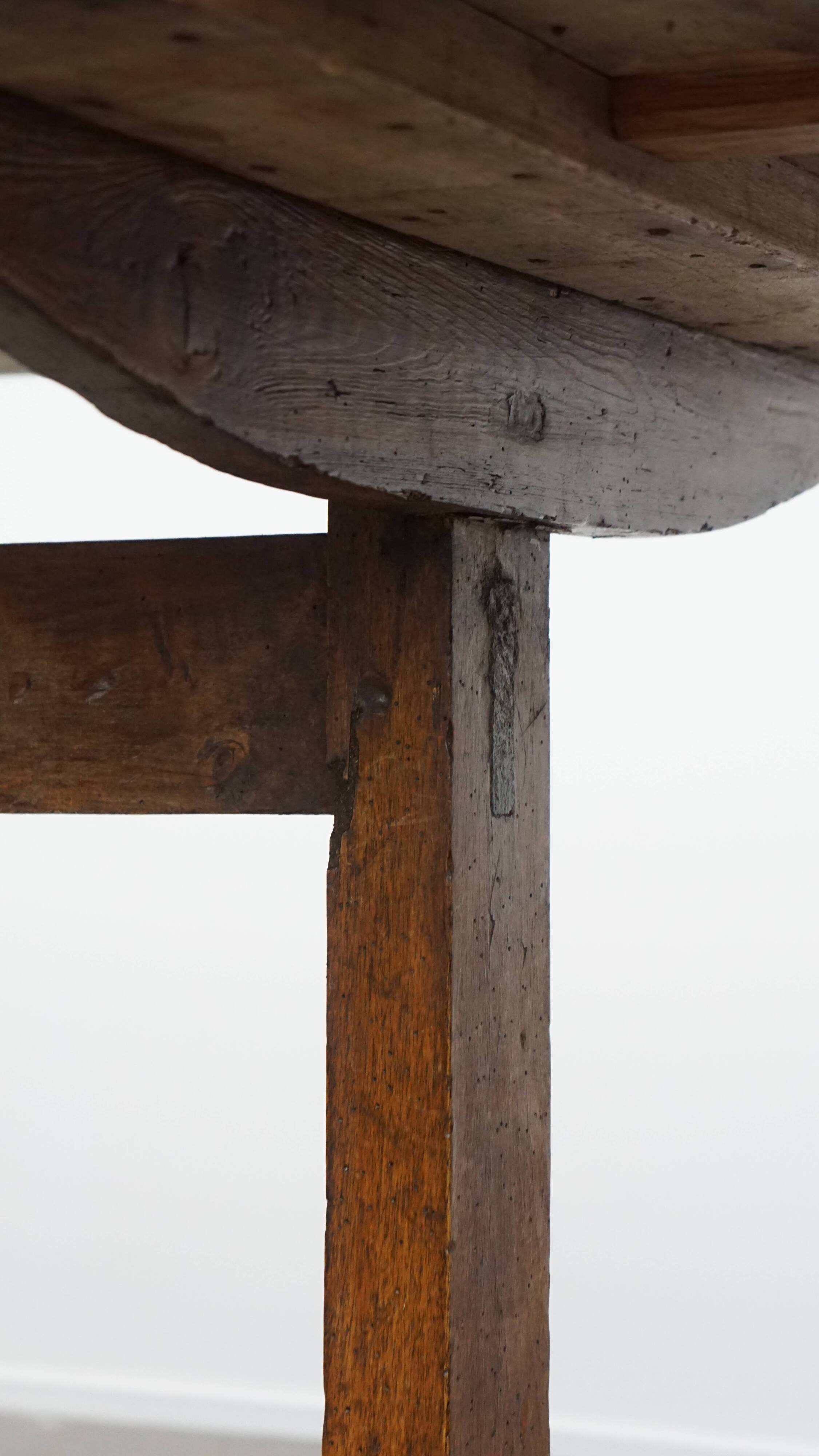 Antique XXL dining table made of poplar wood from the 18th century