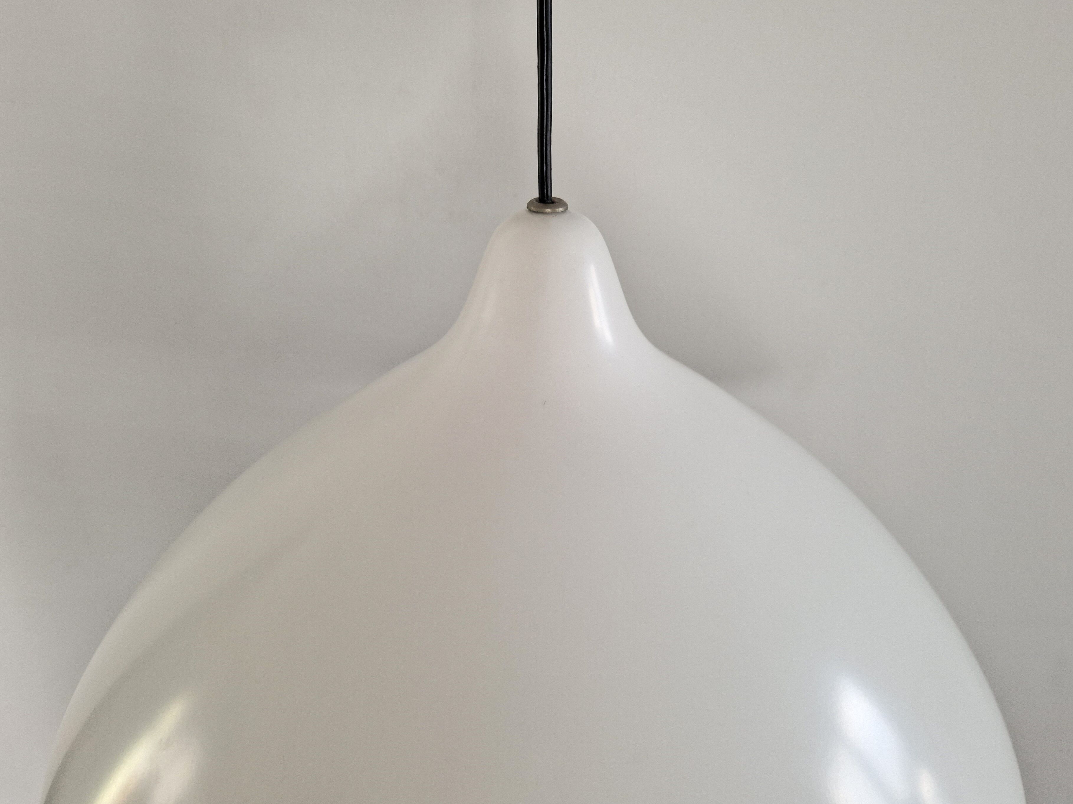 White metal pendant lamp by Lisa Johansson-Pape for Stockmann-Orno, Finland