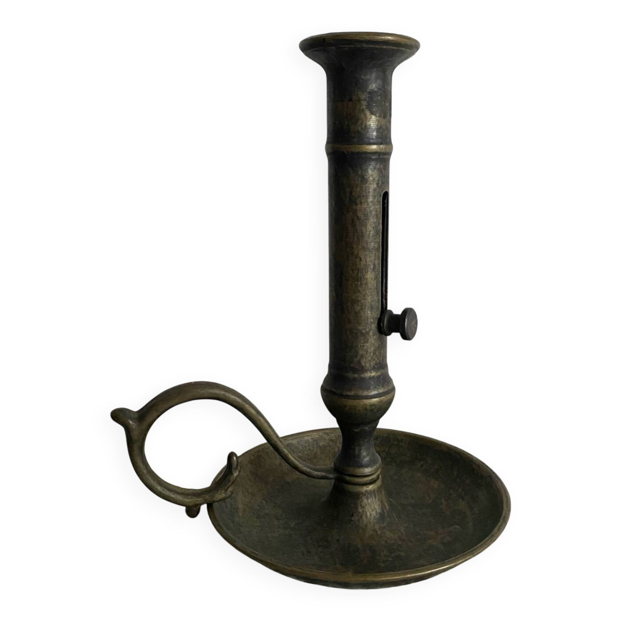 Antique burnished brass candlestick