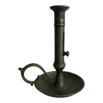 Antique burnished brass candlestick