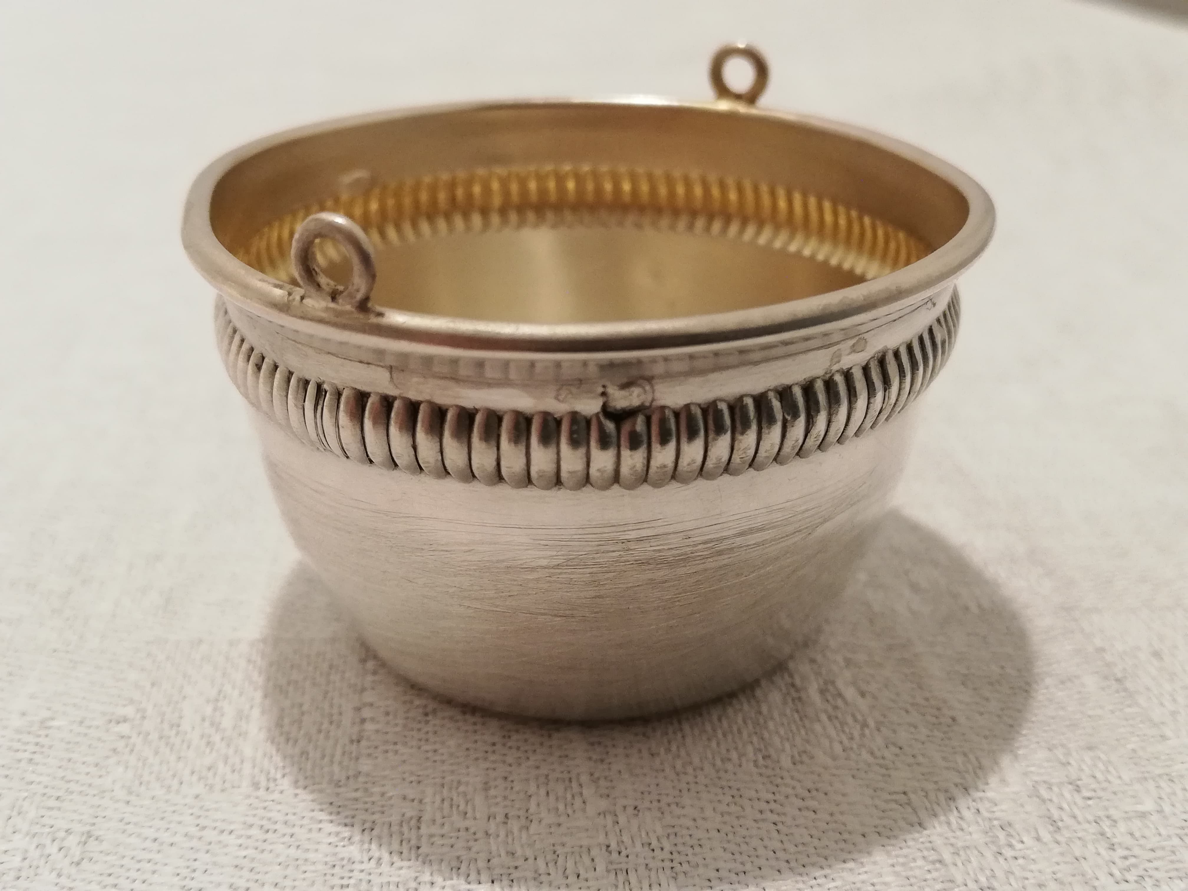 Solid silver tea pass, Minerve and goldsmith punches