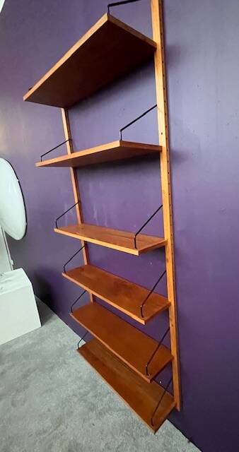 Modular shelving unit “Royal System” by Poul Cadovius, dating from the 1950s.
