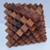 3D design wooden bookends