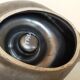 Matt black ceramic cellar rat candle holder 50s