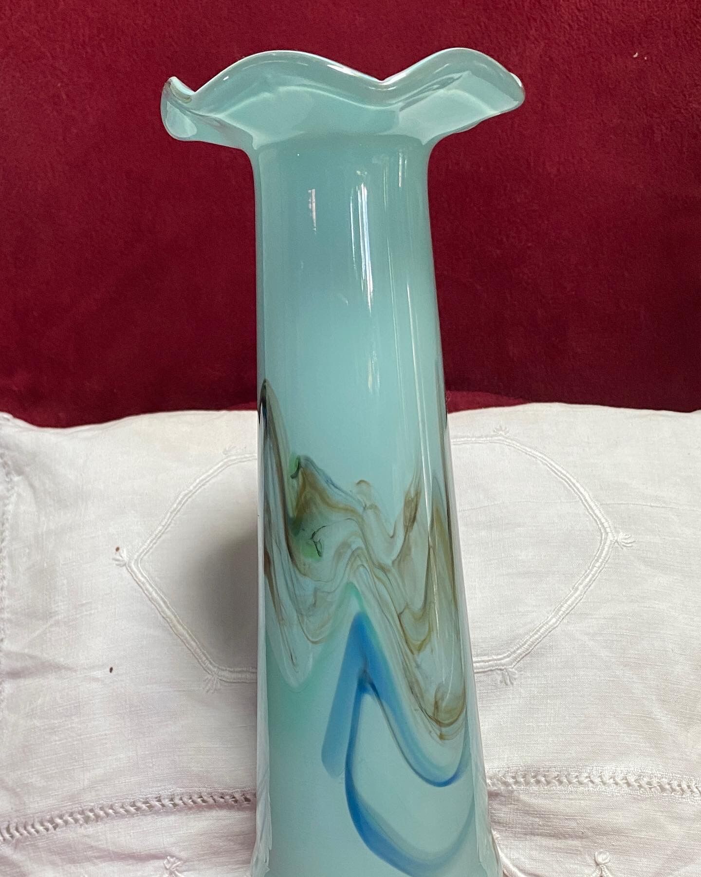 Blue opaline vase