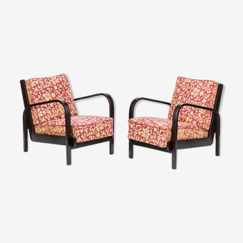 Pair of Armchairs by K. Kozelka & A. Kropacek, Czechoslovakia, 1940s