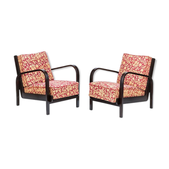Pair of Armchairs by K. Kozelka & A. Kropacek, Czechoslovakia, 1940s