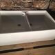 Enamelled stoneware double sink 40