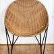 Fauteuil chaise oeuf corbeille en osier / rotin