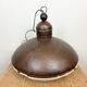 Large Brown Industrial Lamp with Iron Grid, 1960s