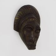 African style terracotta mask signed Siki