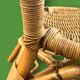 Small children's armchair in rattan and bamboo – hand-woven – vintage