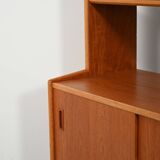 Scandinavian teak bookcase with cabinet, 1960s