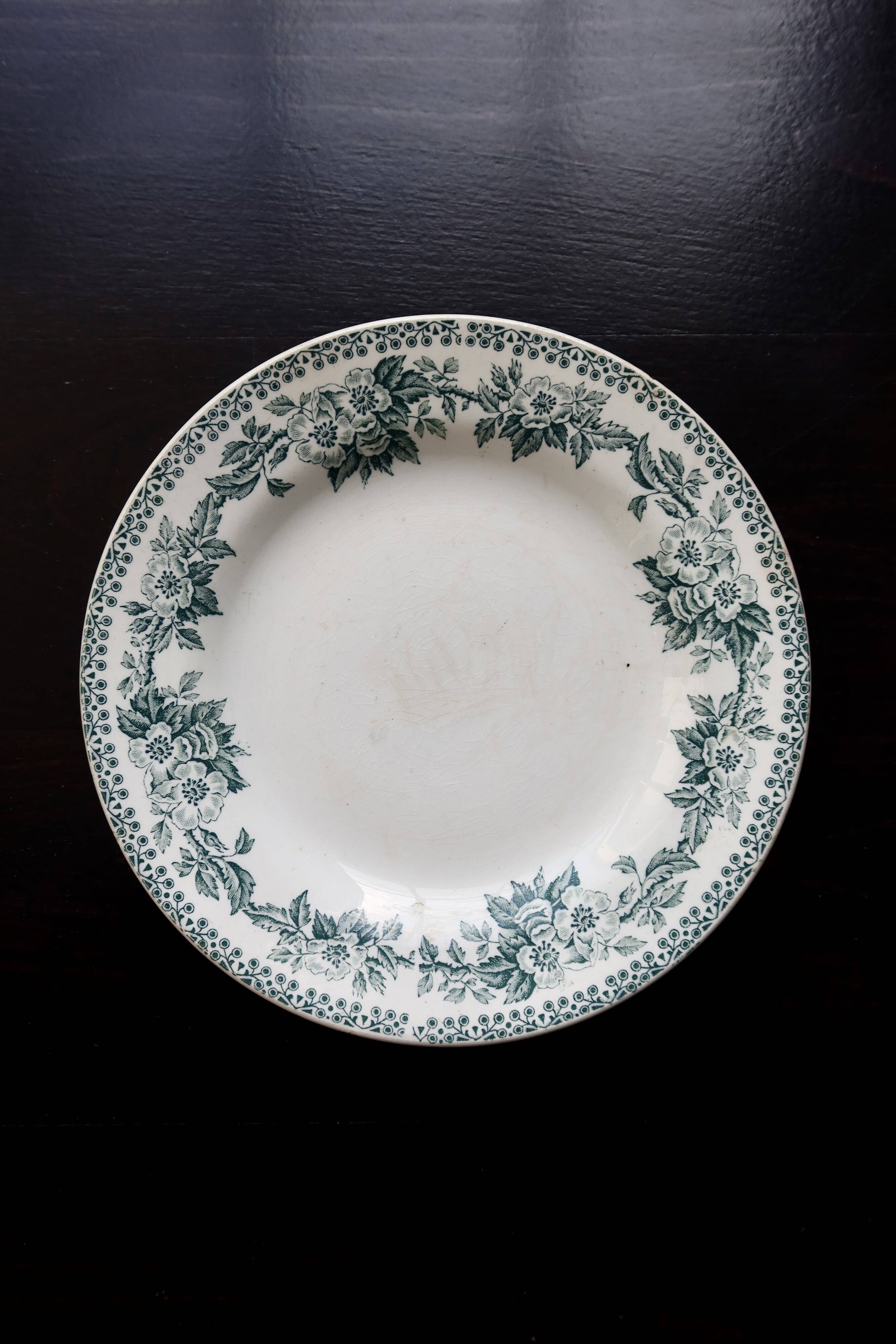 Antique ironstone plate from Saint-Amand – Guadeloupe model