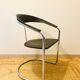 Arrben “Canasta” armchair or chair from the 80s in chrome steel and leather