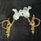Art Nouveau Bronze Brass Wall Lights Louis XV Style
