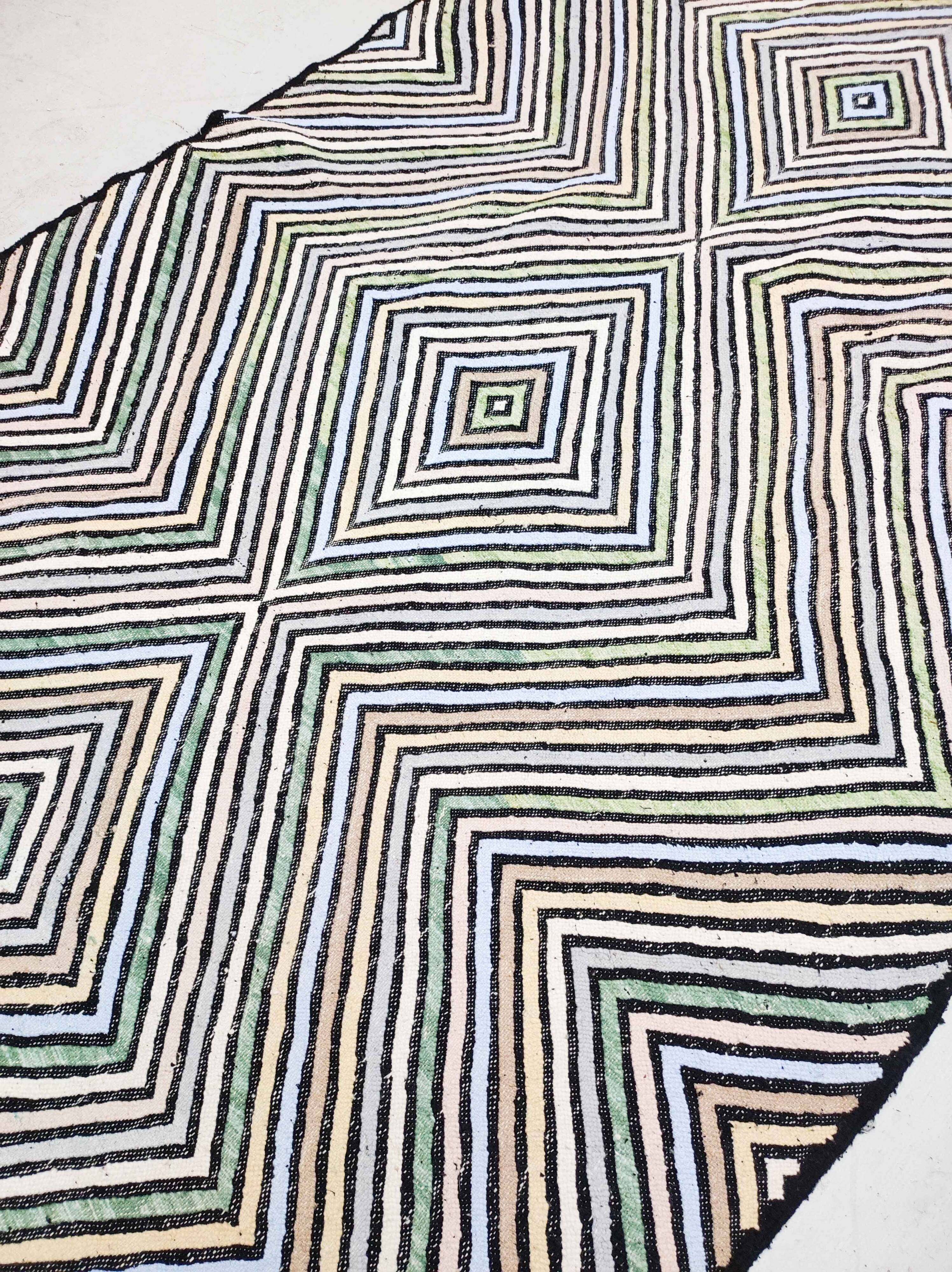 Moroccan Berber kilim Zanafi colorful new 100% wool 3.24x1.97m