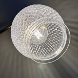 Vintage glass globe angled wall light