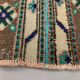 Distressed Turkish Rug 110x72 cm Vintage Shabby, Tribal Red, Green, Brown Small