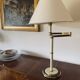 Lampe de table Hollywood Regency en laiton, Tommaso Barbi Italie 1970