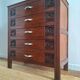 Commode art déco plateau bois, meuble ancien vintage