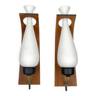 Stilnovo wall sconces, Italy, 1950s, set of 2