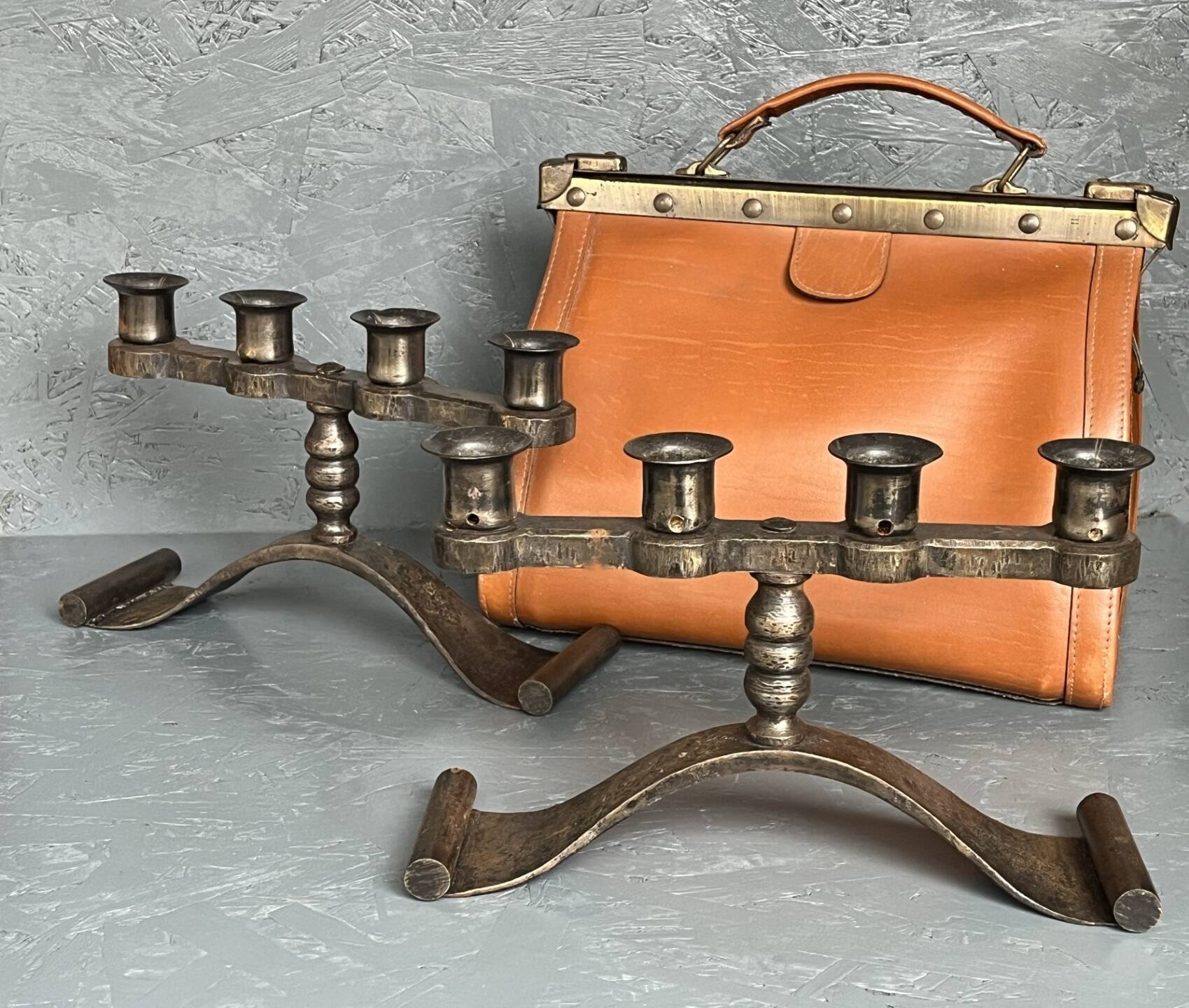 Pair of Art Deco candlesticks from the 1930s by Charles Piguet