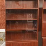 Beautiful 2-part Scandinavian-style piece of furniture with glass section, 1970s