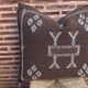 Handwoven cactus silk cushion cover: Berber bohemian cushion