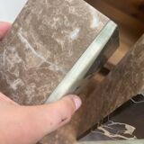 2 Serre livres en marbre anciens