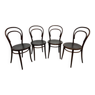 Curved wooden dining chairs no. 14 by Ton Bystřice pod Hostýnem