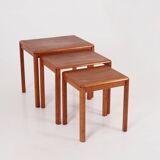 Set of three teak tables, Danish design, 1970s, production: Denmark