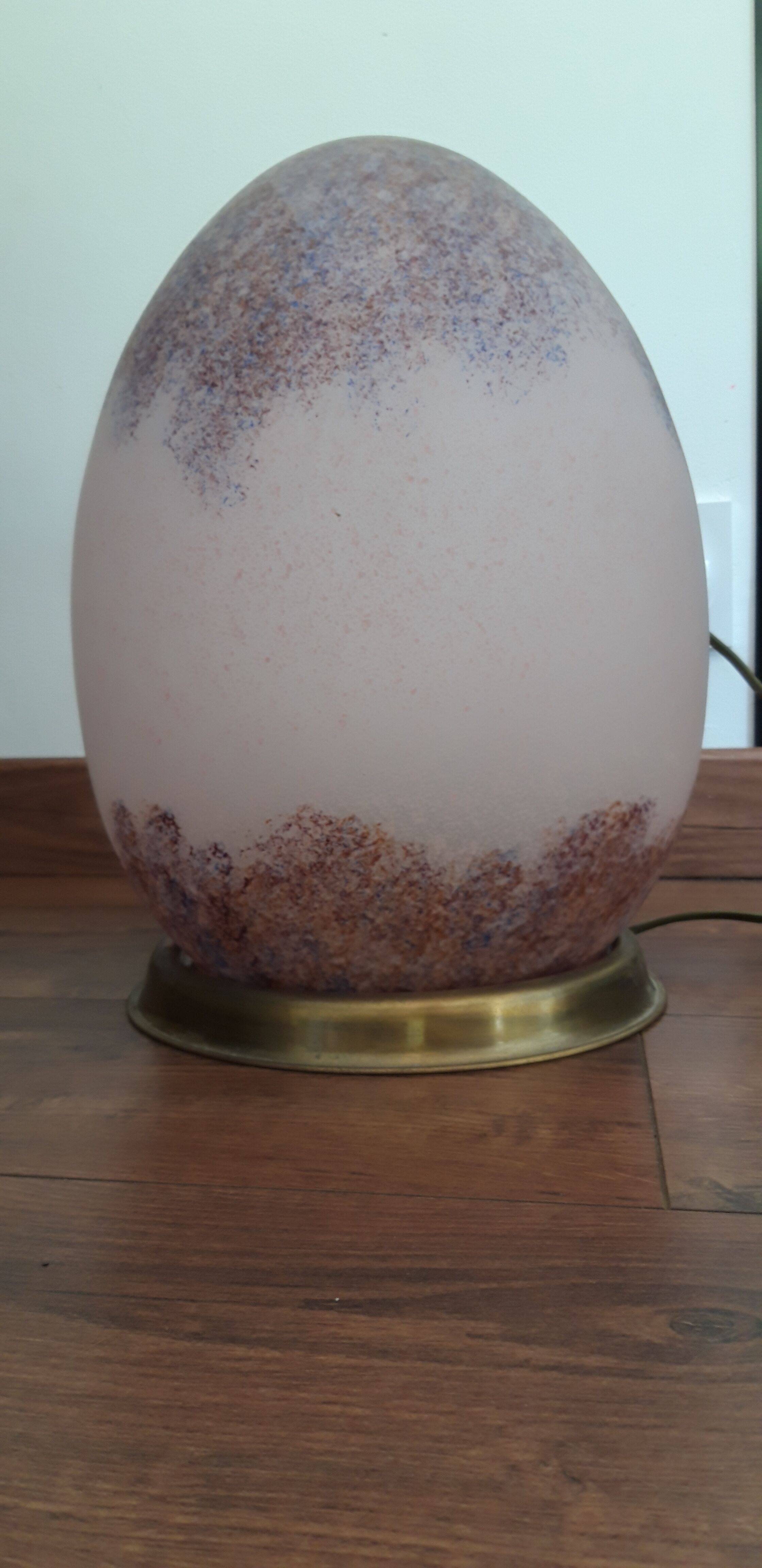 Lampe œuf en opaline