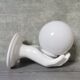 White ceramic hand wall lamp
