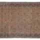 Vintage Turkish Oushak Rug with Floral Border