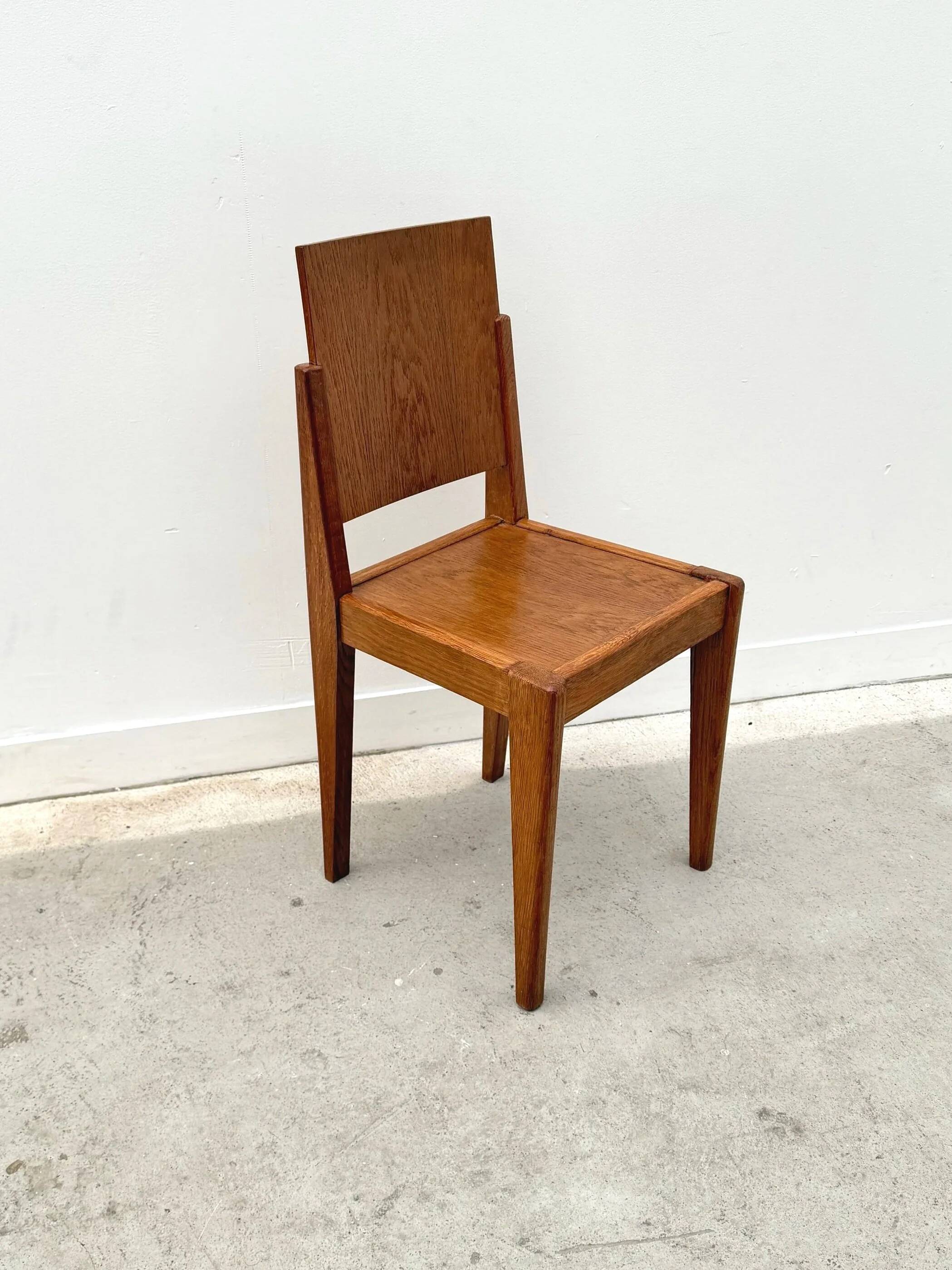 Wooden chair, France 1950