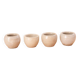 4 Gray sandstone candle holders