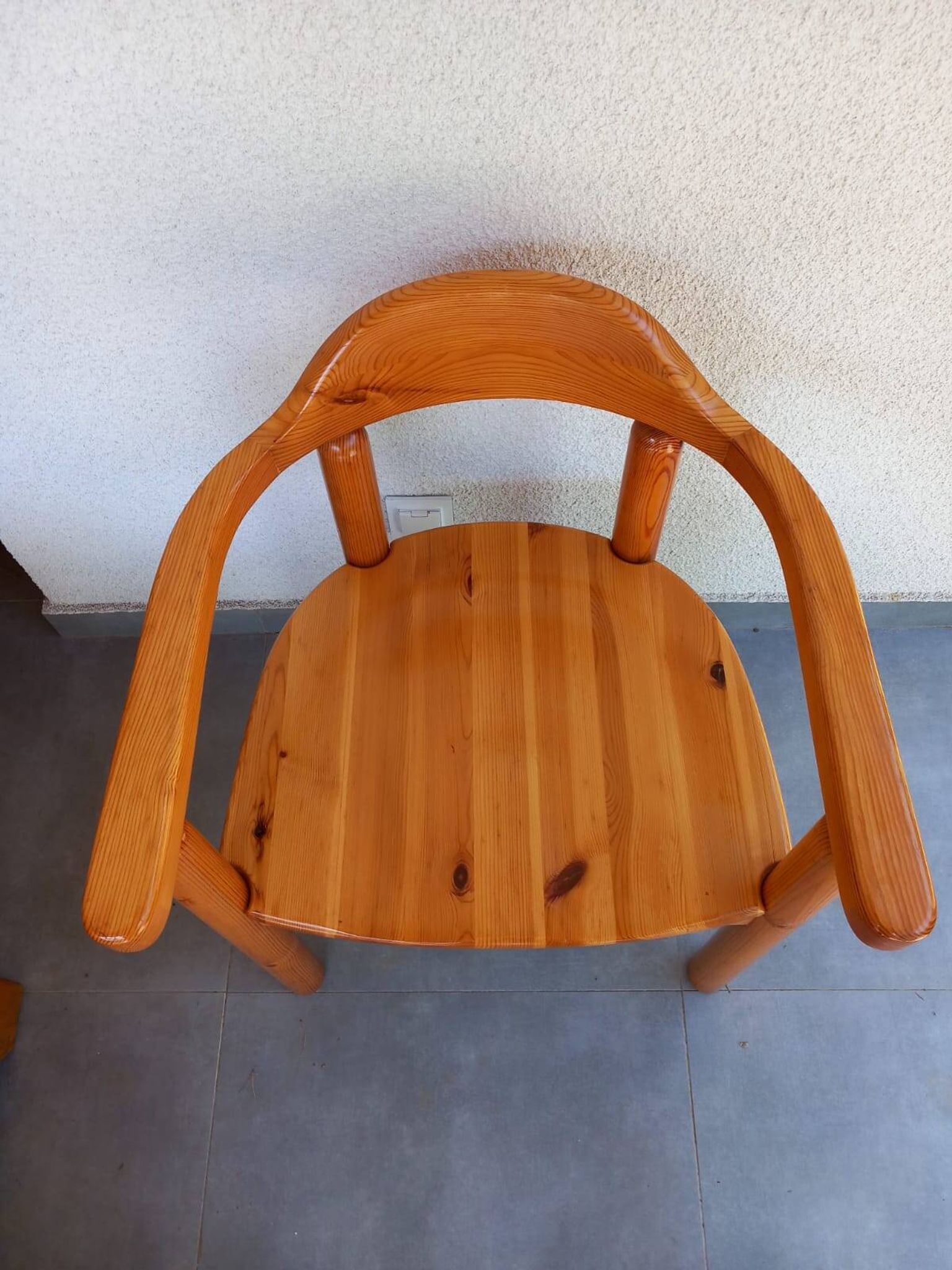 Chaise danoise en pin des années 1980