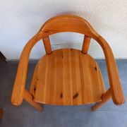 Chaise danoise en pin des années 1980