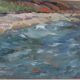 Original Mid Century Swedish Oil on Panel – “Seashore” by LV 1962 – Signed