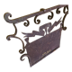 Antique French Wrought Iron Shop Signboard from 1910