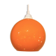 Suspension lamp Space Age 1970 vintage globe ball in orange opaline glass ceiling light chandelier